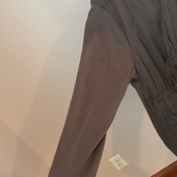 Dalia Anorak Jacket SZ 3X Olive Green Drawstrings Open Front Stretchy Lined - Picture 6 of 14